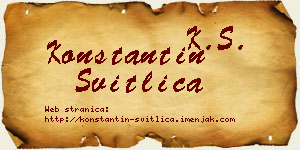 Konstantin Svitlica vizit kartica